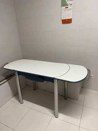 Mesa extensible metal y plástico