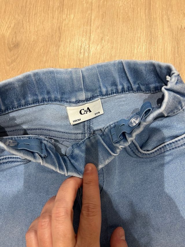 Pantalón tejano niña acampanado unicornio