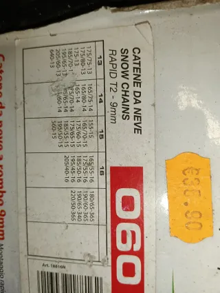 Catene da neve 9mm usate 1 volta