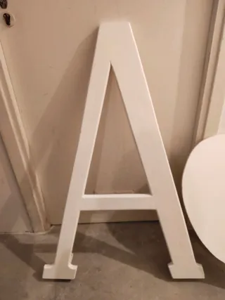Letras Madera A&N Corazón Blanco