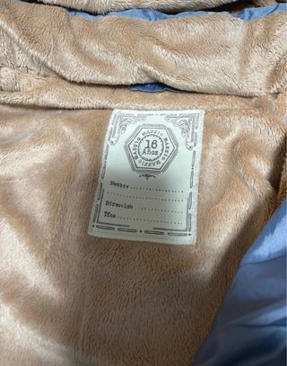 Cazadora niña azul metalizado talla 16 años