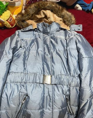Cazadora niña azul metalizado talla 16 años