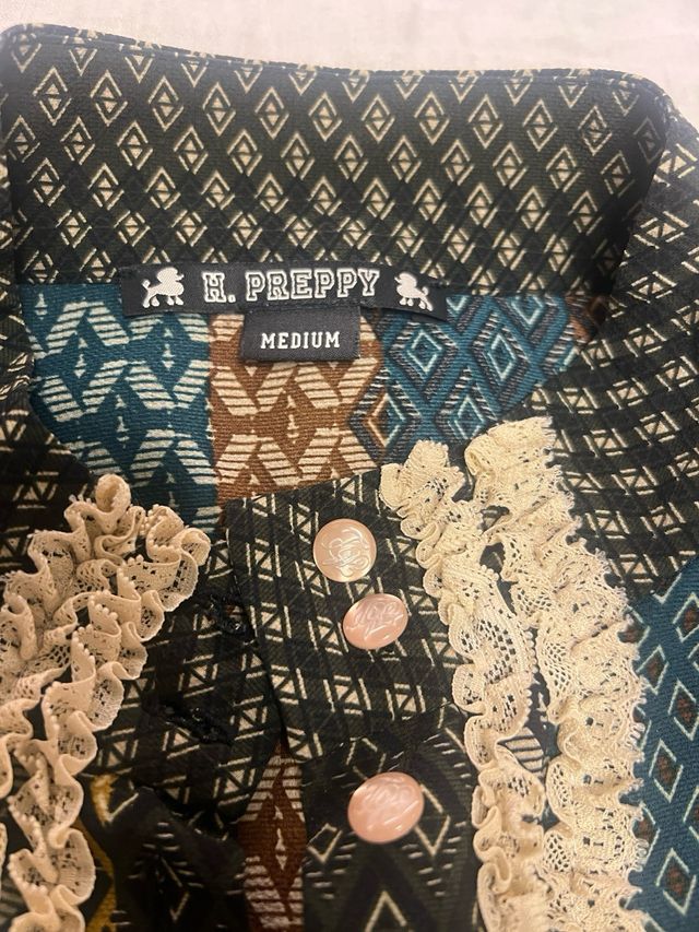 Vestido estampado verde