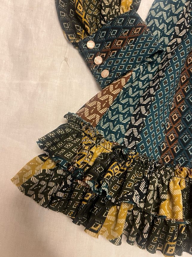 Vestido estampado verde