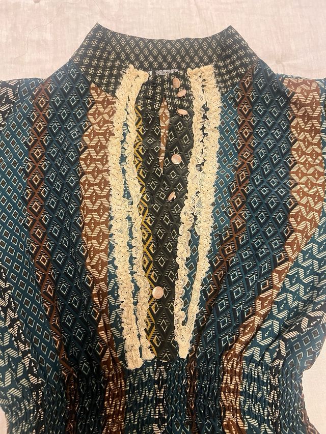 Vestido estampado verde