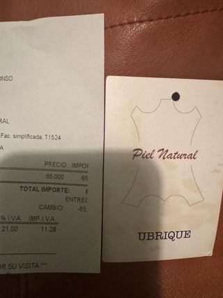 Bolso de piel marrón