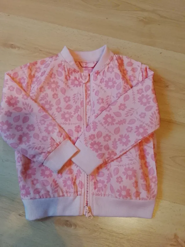 Chaqueta niña flores rosa