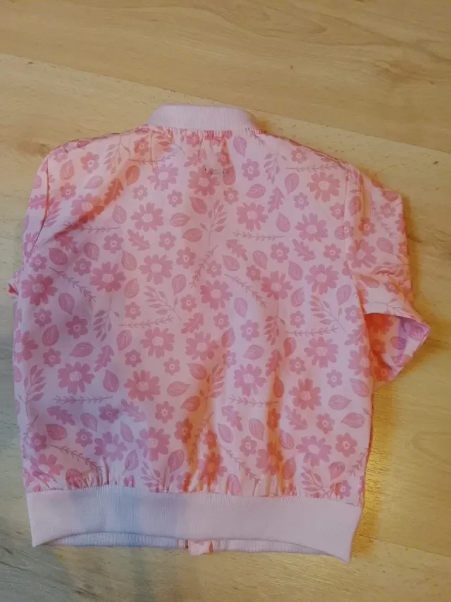 Chaqueta niña flores rosa