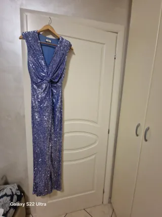 Abito Elisabetta Franchi cerimonia blu/argento