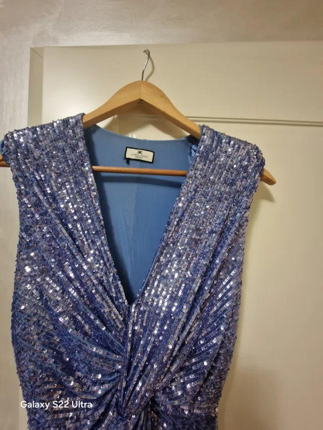 Abito Elisabetta Franchi cerimonia blu/argento