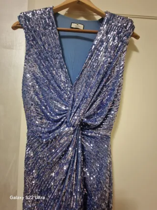 Abito Elisabetta Franchi cerimonia blu/argento