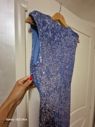 Abito Elisabetta Franchi cerimonia blu/argento