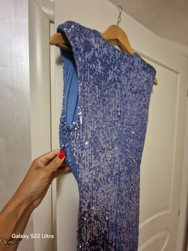 Abito Elisabetta Franchi cerimonia blu/argento