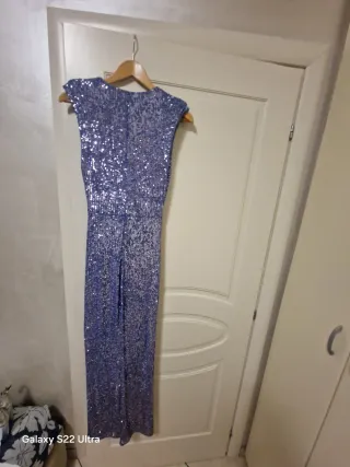 Abito Elisabetta Franchi cerimonia blu/argento