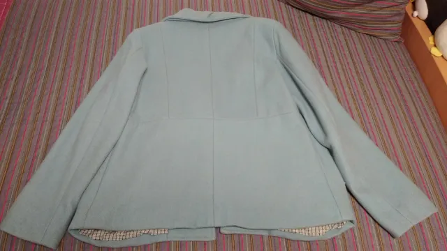 Chaquetón de paño de lana azul celeste T/40