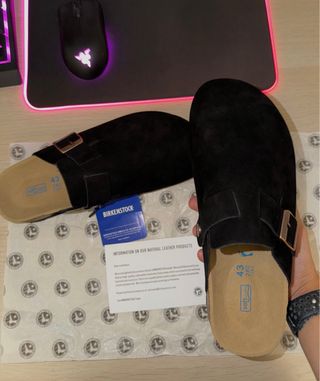 Birkenstock Boston Hombre Talla 43 Negro