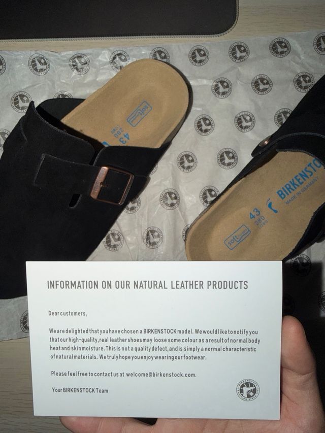 Birkenstock Boston Hombre Talla 43 Negro