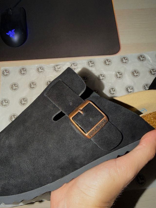 Birkenstock Boston Hombre Talla 43 Negro