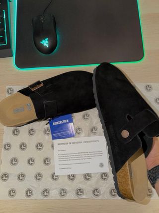 Birkenstock Boston Hombre Talla 43 Negro