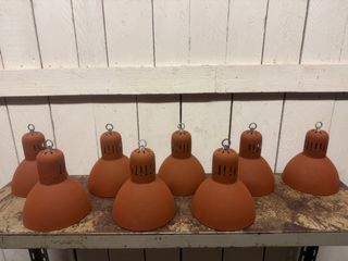 Candeeiro de teto vintage terracota