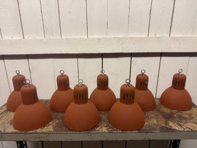 Candeeiro de teto vintage terracota