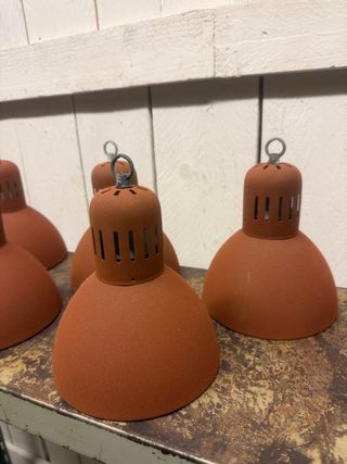 Candeeiro de teto vintage terracota