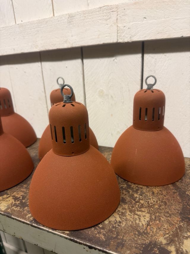 Candeeiro de teto vintage terracota