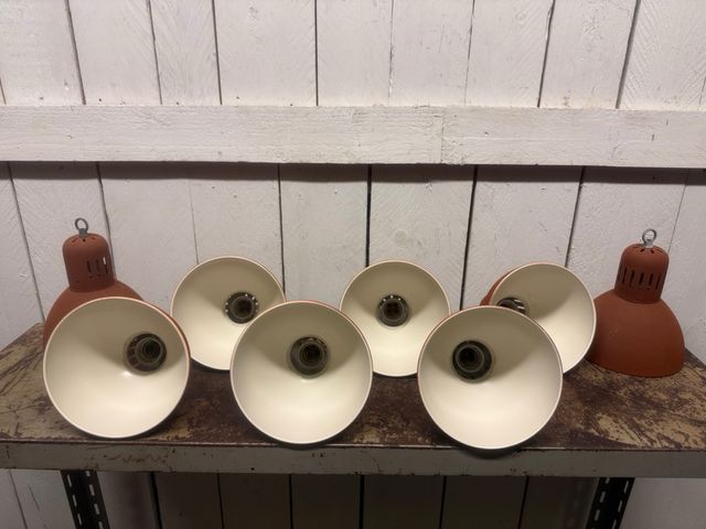 Candeeiro de teto vintage terracota