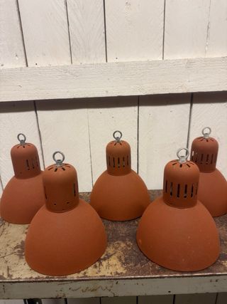 Candeeiro de teto vintage terracota