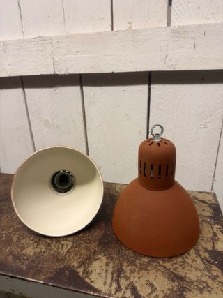 Candeeiro de teto vintage terracota