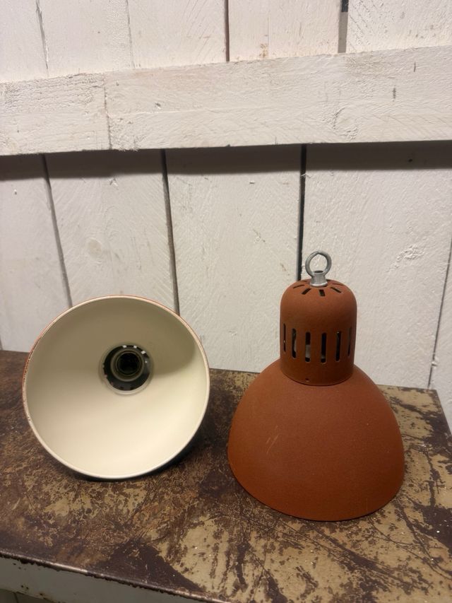 Candeeiro de teto vintage terracota