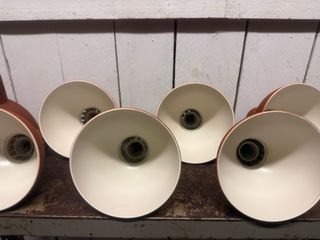 Candeeiro de teto vintage terracota