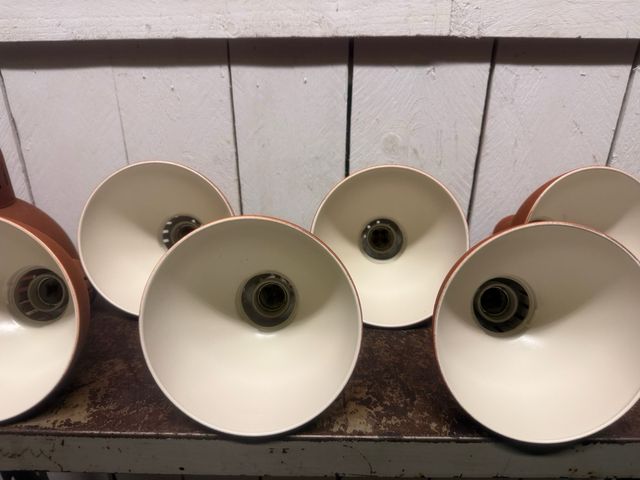 Candeeiro de teto vintage terracota