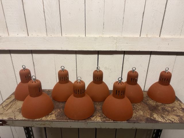 Candeeiro de teto vintage terracota