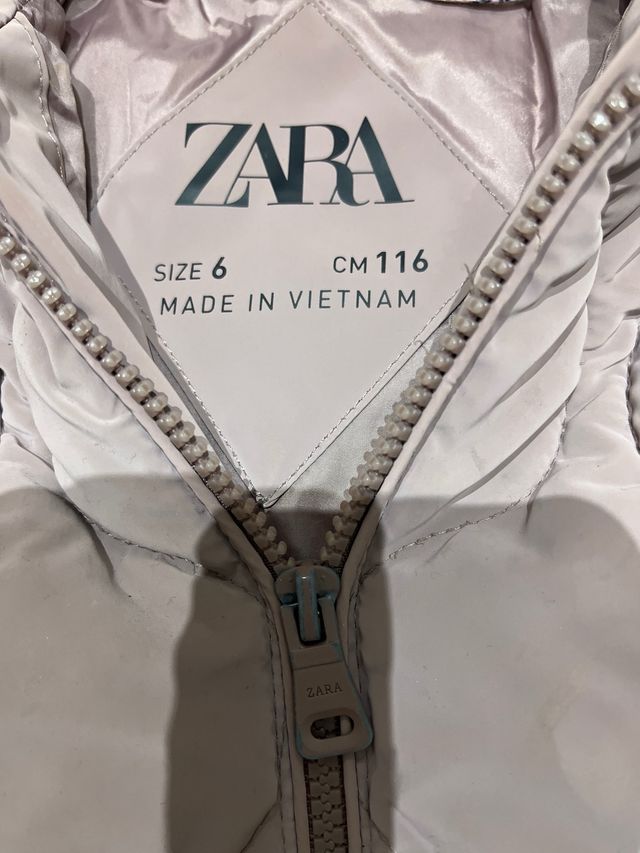 Plumífero Zara rosa Talla 6 (116cm)