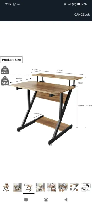 Mesa ordenador blanca