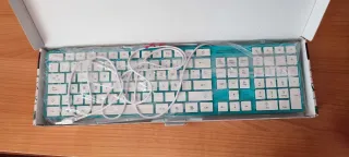 Teclado USB Verde y Blanco