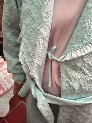 Bata de casa señora azul