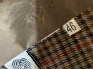 Blazer elegante vintage a quadri in pura lana