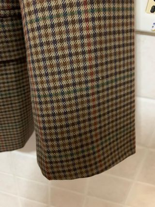 Blazer elegante vintage a quadri in pura lana