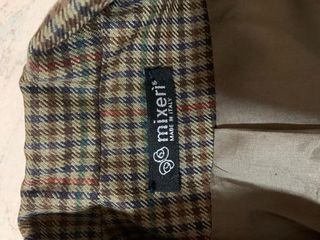 Blazer elegante vintage a quadri in pura lana