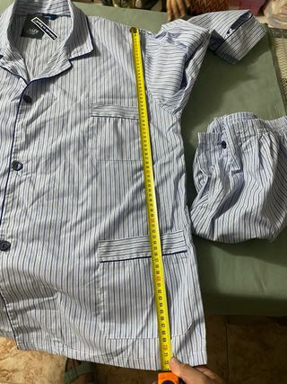 Pijama hombre rayas azul y blanco