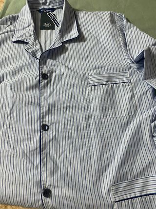 Pijama hombre rayas azul y blanco