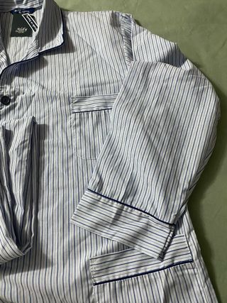Pijama hombre rayas azul y blanco
