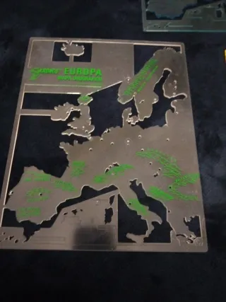 Mapa antiguo Europa orográfico político e hidrogra