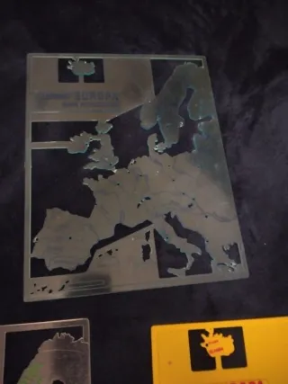 Mapa antiguo Europa orográfico político e hidrogra