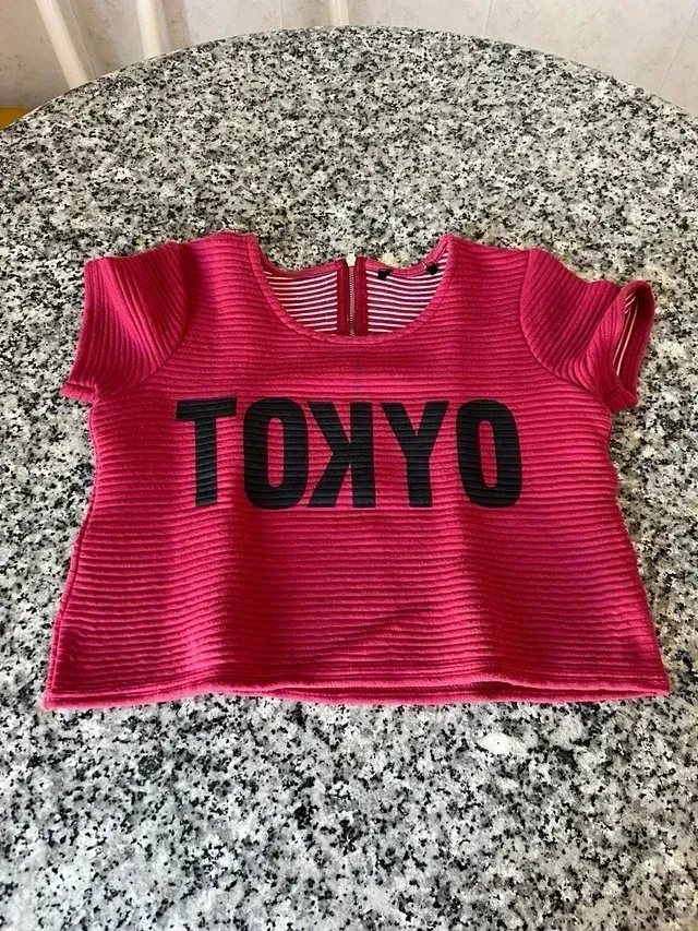 Crop top fucsia donna taglia S - Nuovo