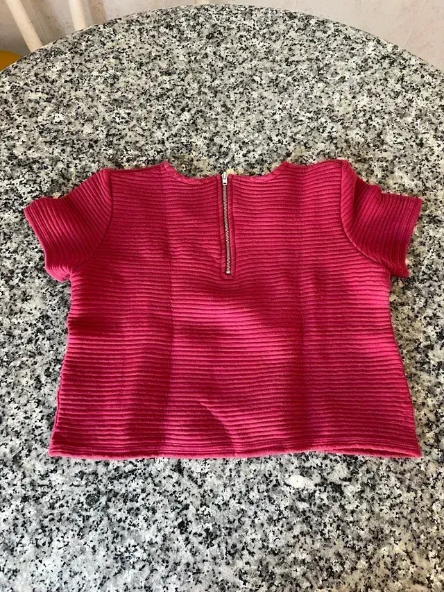 Crop top fucsia donna taglia S - Nuovo