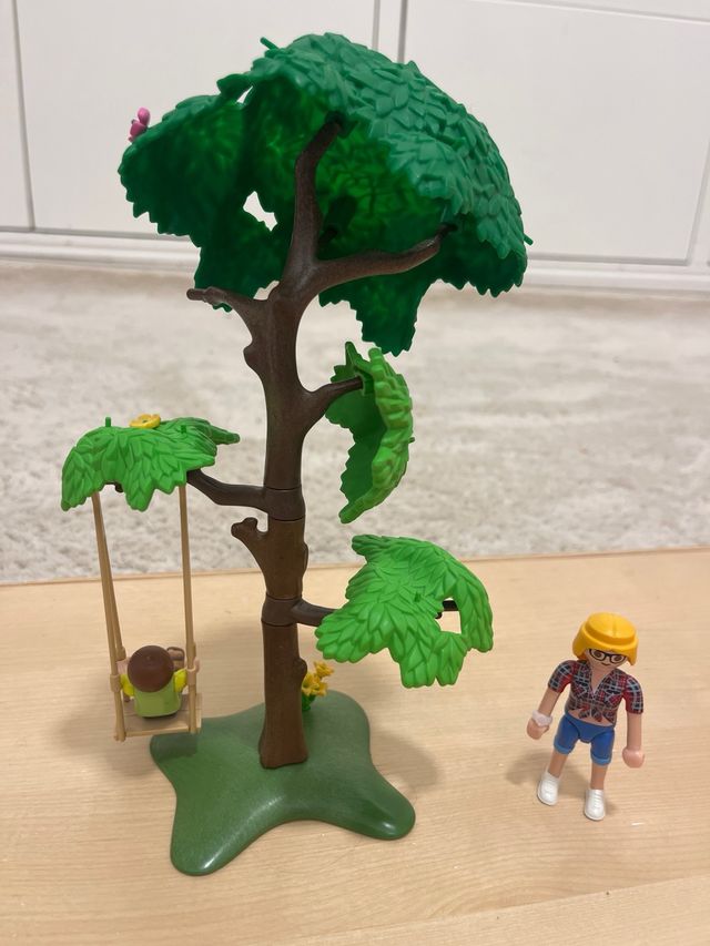 Playmobil árbol con columpio y figuras