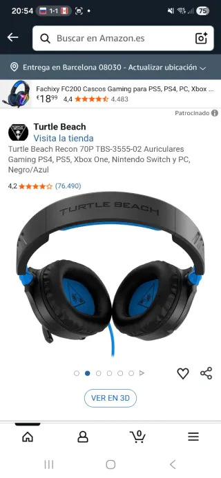 Auriculares Gaming Turtle Beach Recon 70 PS5/PS4